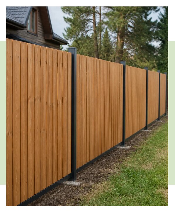 Деревянный забор на столбах в Новотроицке по цене от 3664 р. | ЗаборЭксеперт-Нвт